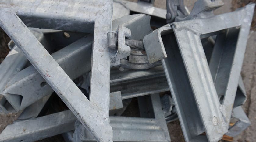 Konsole 36 (SW19 / 22), ohne Rohrverbinder, integrierter Kippsicherung für 0,32m breite Gerüstböden