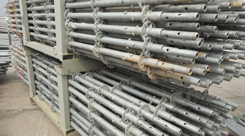 Stiel, Stahl, mit eingepresstem Rohrverbinder, 4,00m