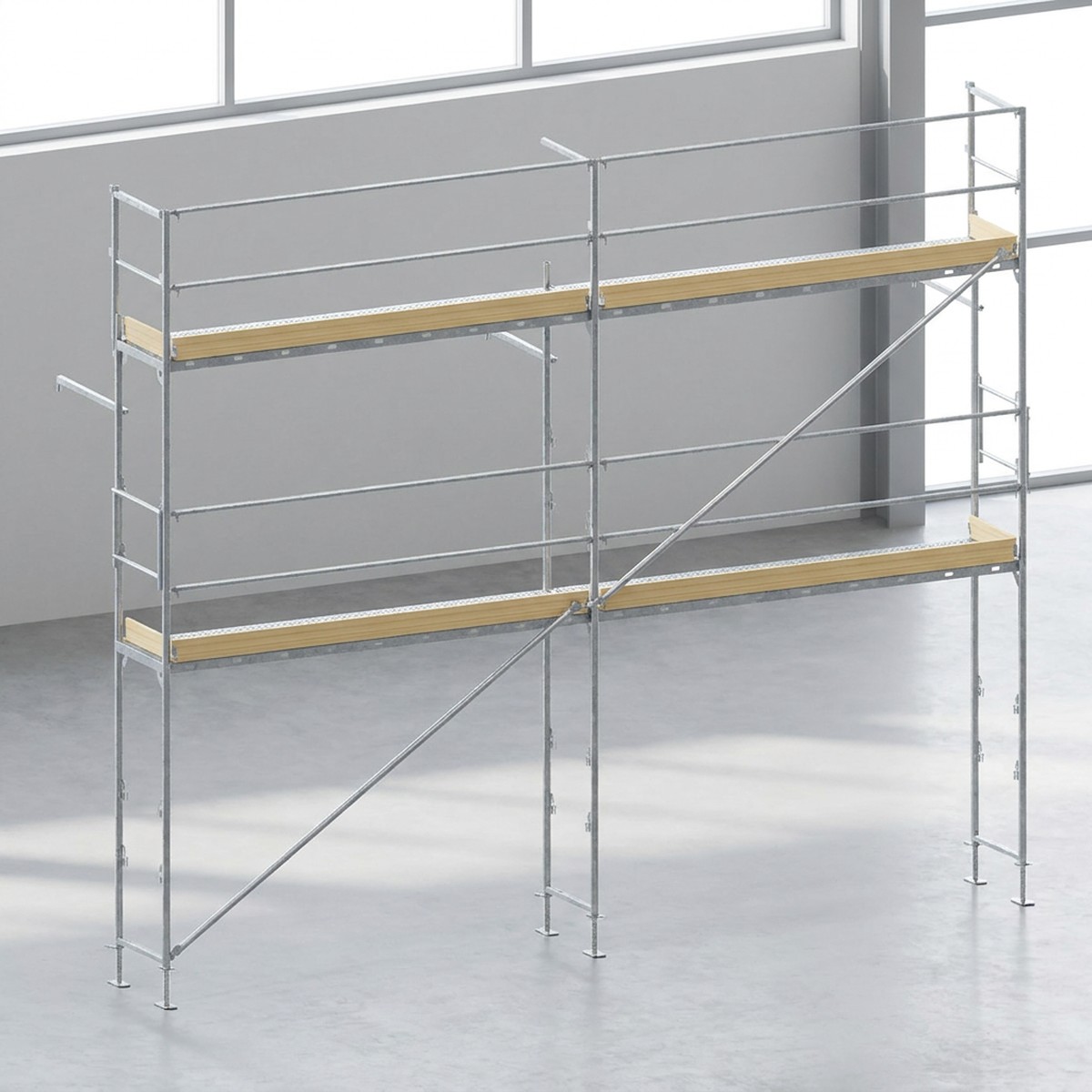 CETRAC SPEED · 61 m² · Dachfanggerüst · Holzböden